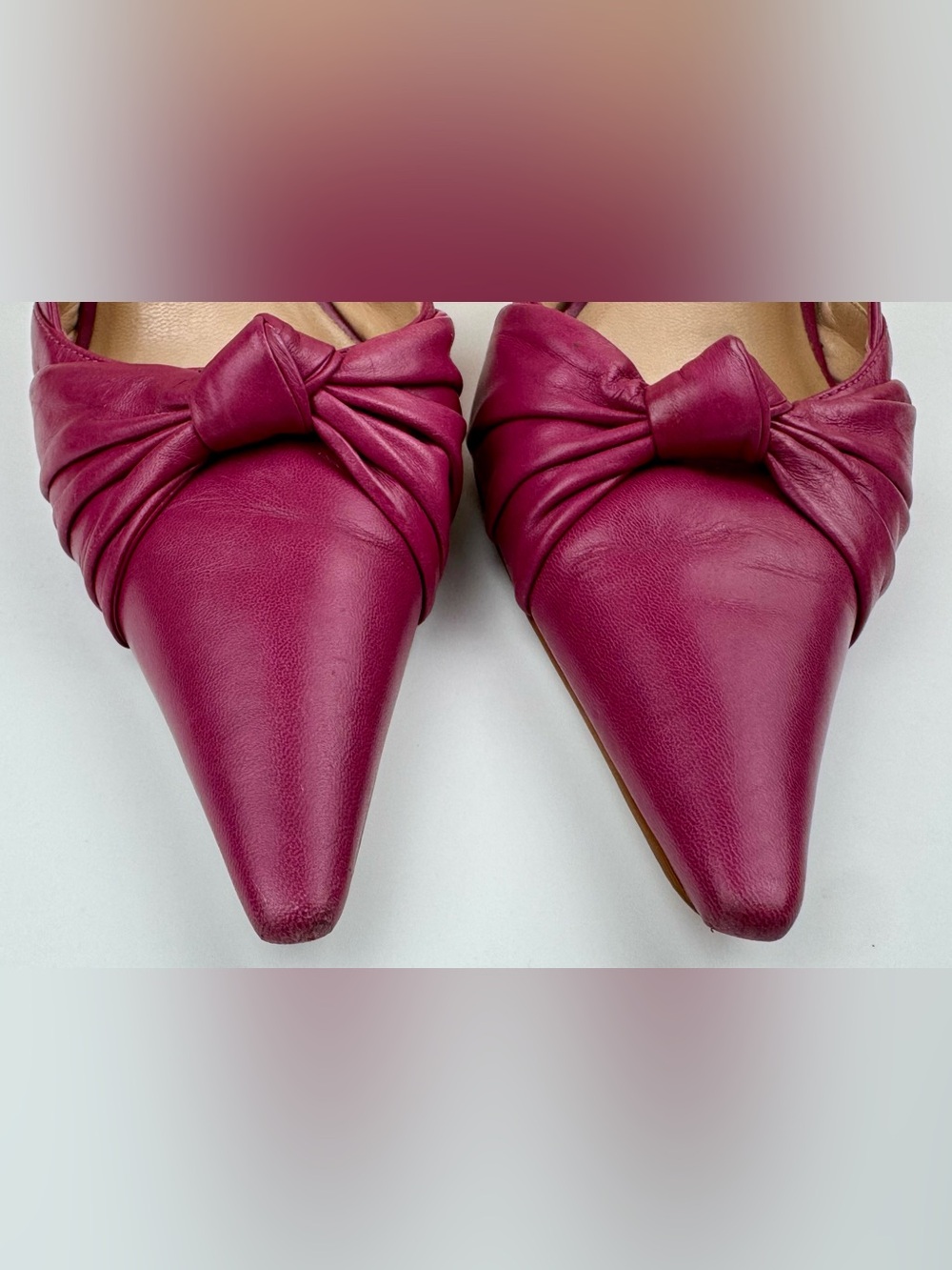 Carlos Santana hot pink leather sling back pumps. Size 7. Fair to good condition - Picture 6 of 10
